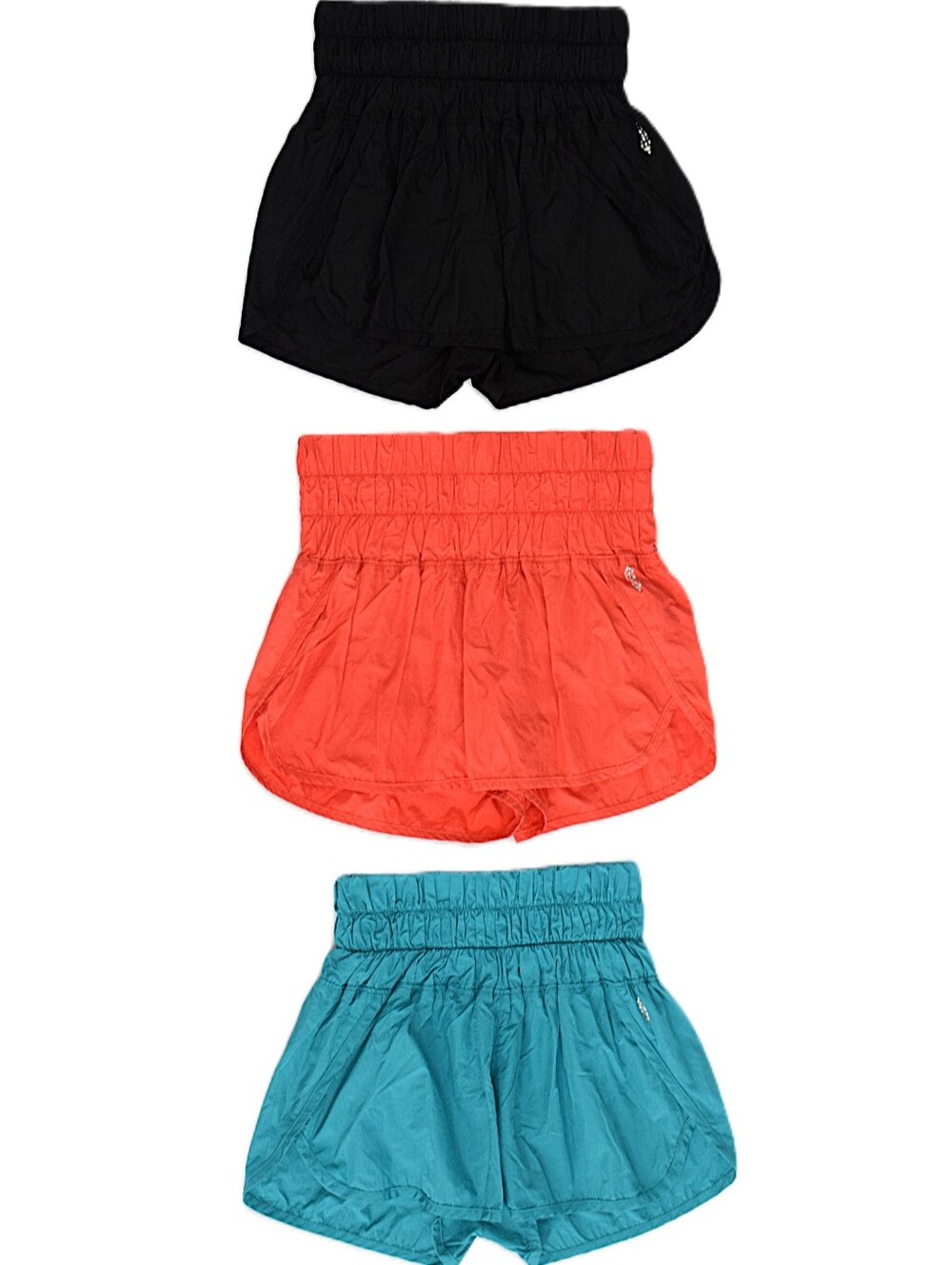 FP Movement Way Home Run Shorts Bundle Set of 3 Black Teal Red Sz XS Athleisure